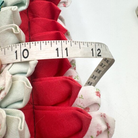 Vintage 1970s Embroidered Patchwork Blue Green Cat Pillow rare one of a kind spi - Picture 12 of 13